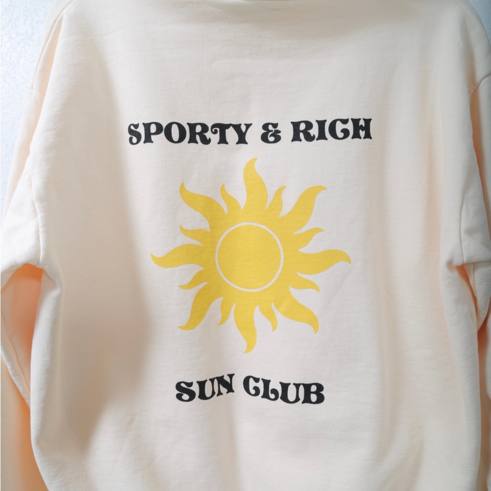 Sporty and Rich Sun Club Butter Hoodie, M NWOT Athletic athlesiure‎